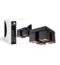 D'Lite Plafonnier Kubo Noir Inclinable et Rotatif | IP20 - Convient pour 4x GU10
