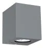 Nordlux Canto Kubi 2 Applique Murale Aluminium Gris Up & Down - 10.6W 500lm - 830 Blanc Chaud | IP44
